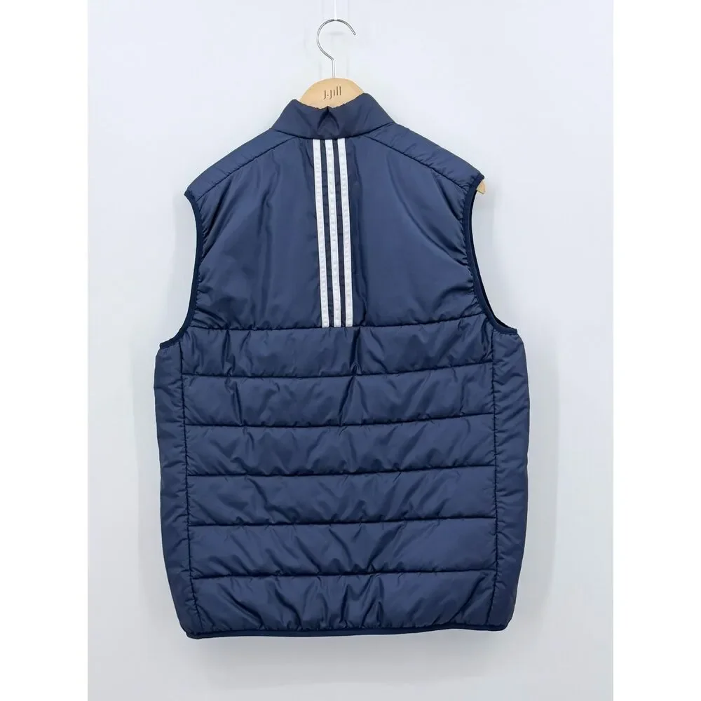Adidas St Louis AAA Blues Puffer Vest Navy Hockey Layering Medium Men
